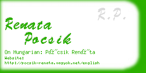 renata pocsik business card